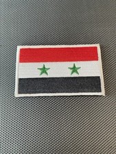 Syria Syrian National Flag Embroidered Loop Hook Patch 5x8cm NEW picture