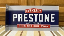 Prestone Anti-freeze Flange Sign Gas Oil Garage Vintage Style Wall Decor picture