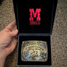 Molly's Custom Silver Bull Riding Champion Belt Buckle • 2023 • Lummus Arena picture