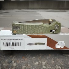 Vosteed Porcupine Modswap Green Micarta Folding 14C28N Pocket Knife A3104 picture