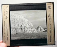 South Dakota eroded Buttes magic  lantern GLASS SLIDE picture