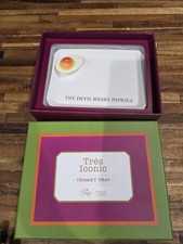 NIB Boyar NYC × Two's Company Devil Wears Paprika Tray Trinket Dish  Deviled Egg picture