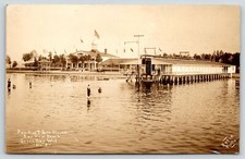 Green Bay Wisconsin~Bay View Beach Pavilion & Bath House~Waterfront~c1915 RPPC picture