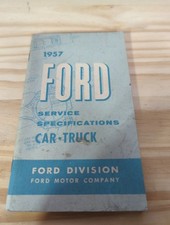 1957 Ford Car Truck Service Spec Book Fairlane Thunderbird Pickup Original picture
