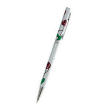 Mackintosh Rose Ballpoint Pen Silver Plated Designer Black Ink Brand New & Boxed picture