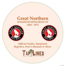 GREAT NORTHERN RAILWAY OFFICIAL GUIDES,  EQUIPMENT REGISTERS & POORS ON CD picture
