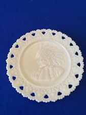 Westmoreland Vintage Milk Glass  Indian Chief Plate 7” picture