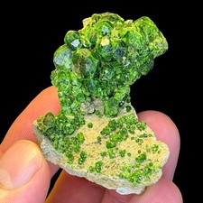 Natural Demantoid Garnet Crystal Cluster on Matrix, Andradite Mineral Specimen picture