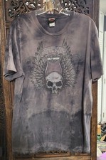 Harley Davidson Tee Shirt Large Black AD Farrow Ohio Dealership Tshirt L Biker picture