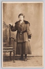 c1910s Young Lady RPPC Florence Kramer Unposted PA picture
