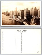 Vintage Midtown NYC East River View from Queensboro Bridge Postcard picture