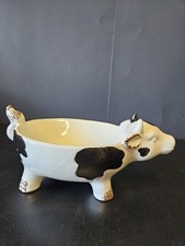 Cow Trinket Dish Bowl. Ceramic Adorable Kitchen Farmhouse Decor Country Farm picture