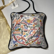 Catstudio Hand Embroidered San Francisco  Pillow Ornament/Hanging 4 Inch picture