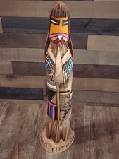 Native American Long Hair Shalako Kachina Signed JT picture