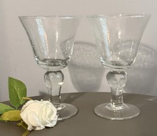 Artland Iris Clear Bubble Wine Glasses #4090176 - Set of 2 EUC picture