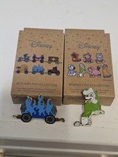 Lot x 2 Disney Critter Blind Box Enamel Pin Georgette & Hades Train Car picture