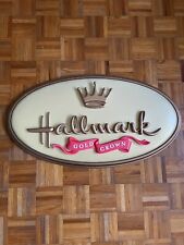 Vintage Hallmark Gold Crown Advertising Store Display Oval Sign ( 48”x26” ) picture