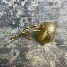 Vintage 1960s Ted Arnold Sisyphus Gold Cast Metal Sculpture Paperweight picture