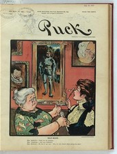 New York NY 1899 Self-Made Ancestors Painting Cartoon Elderly Woman Young Woman picture