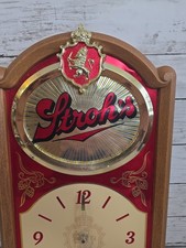 Vintage 1985 Stroh’s Beer Lighted Motion Clock Sign Bar Advertisement Mancave picture