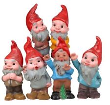 Vtg Heissner Garden Gnome Gnome  x 6 Figure Germany 7.5'' picture