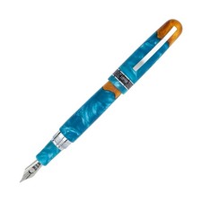 Conklin 1898 Spectra Fusion Fountain Pen in Blue with Chrome Trim - Medium NEW picture