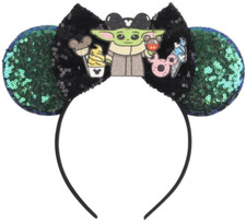 Baby Yoda Star Wars Minnie Mouse Ears HANDMADE, Baby Yoda Star Wars Mickey Ears picture