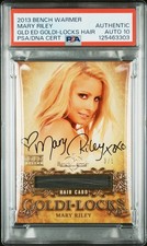 2013 Benchwarmer Gold Edition MARY RILEY Goldi-Locks Hair Auto 3/5 PSA 10 POP 1 picture
