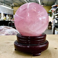 6.58LB Large Natural Pink Rose Quartz Sphere Crystal Ball Reiki Healing picture