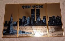 New York City Twin Towers Statue Of Skyline Mirror Wall Art Large 33
