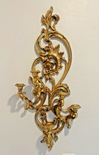 Vtg 1978 Syroco Dart 5 Arm Wall Sconce Candleholder Hollywood Regency  35