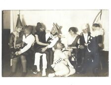 c1927 Group 8 People Costumes Men Woman Interesting Strange RPPC Photo Postcard picture