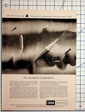 Vintage IBM Research Report Phosphors Yorktown NY Computer Science Ad Page picture