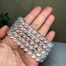 5pcs Natural white Crystal quartz chain beads bracelet 8mm 88g-90g A4769 picture