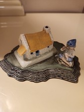  Wade of Armagh Shamrock Pottery Leprechaun & Irish Cottage Figurine Ireland picture