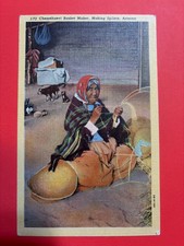 Vintage Chemehuevi Basket Maker Arizona Native American Postcard 1930s-1950s picture