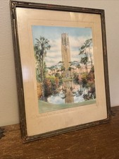 Vintage Singing Tower Mountain Lake Bok Tower Lake Wales FL Framed Photograph picture