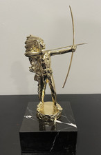 Vintage Native American Indian Chief Bow & Arrow Trophy  Statue  Chiefs Football picture