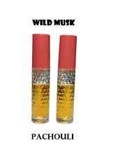 Wild Musk Pachouli Blend Cologne Spray by Coty .5 fl oz Lot Of 2 CAPS ARE BROKEN picture
