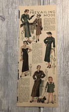 VTG Women’s Fashion Clothing Magazine Clipping 0C25 picture