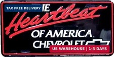 HangTime The Heartbeat of America Embossed Metal auto tag 6 x 12 picture