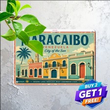 Maracaibo Venezuela Travel Poster Sign Vintage South American City Metal Plaque picture