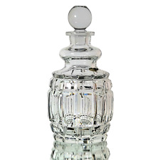 Russian Faceted Glass Decanter Vodka Decanter Optic Crystal Glass W/ Stopper 9