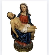 Michelangelo’s La Pieta Sculpture 13 inch Catholic Statue Figure Mary and Jesus  picture