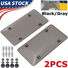 2x Unbreakable License Plate Bubble Cover Shield Protector Universal Car Truck picture
