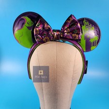 Disney 2025 Oogie Boogie Bash Mickey Minnie Ears Headband NEW Glow Disneyland picture
