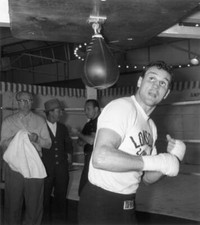 1961 American Boxer Paul Pender During A Training Session OLD PHOTO picture