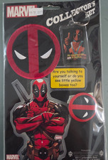 DEADPOOL MARVEL COLLECTOR'S SET KEYCHAIN | BUTTON | PATCH No 88031 BRAND NEW picture