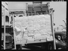 Photo:Perry Oklahoma OK 1939 Bulletin Board Courthouse FSA Photograph picture