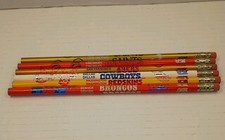 VTG NFL Football Pencil Lot of 6 Unsharpened Pencils Teams Teammate picture